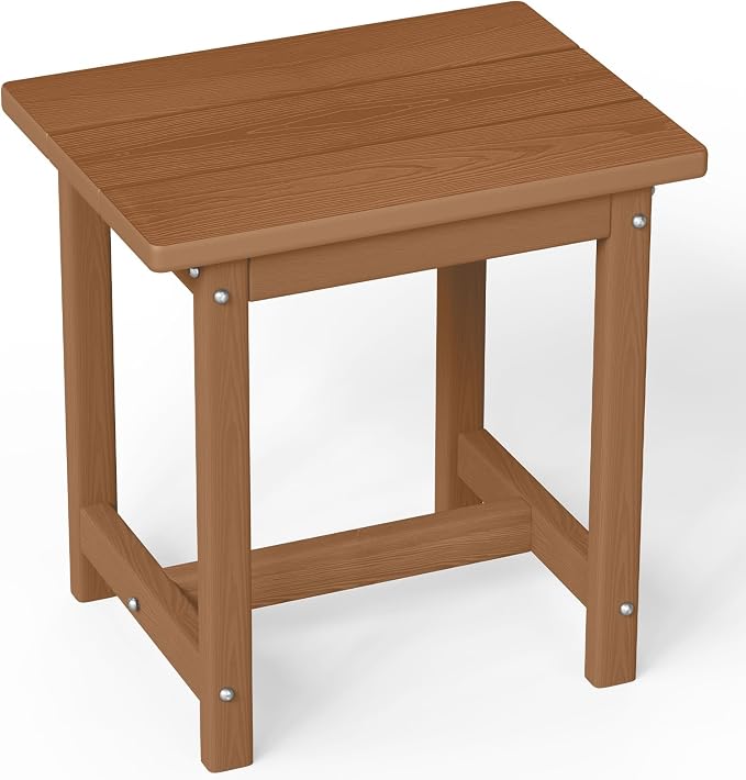 Outdoor Side Table – 17" HDPE Adirondack Side Table, Sturdy Small Outdoor Tables by Suunyn