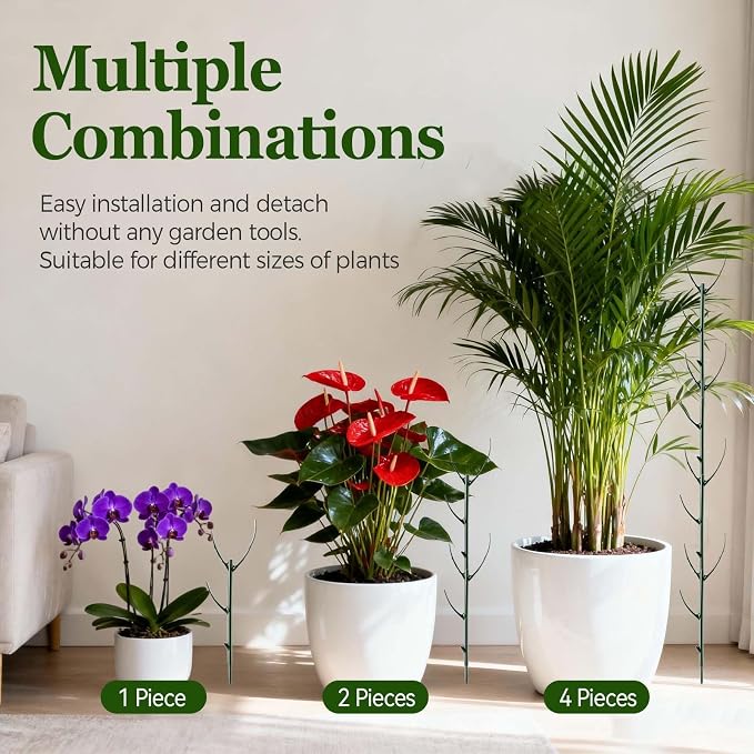 10 Pack Stackable Monstera Plant Support Stakes, Durable Climbing Plant Support - Image 7