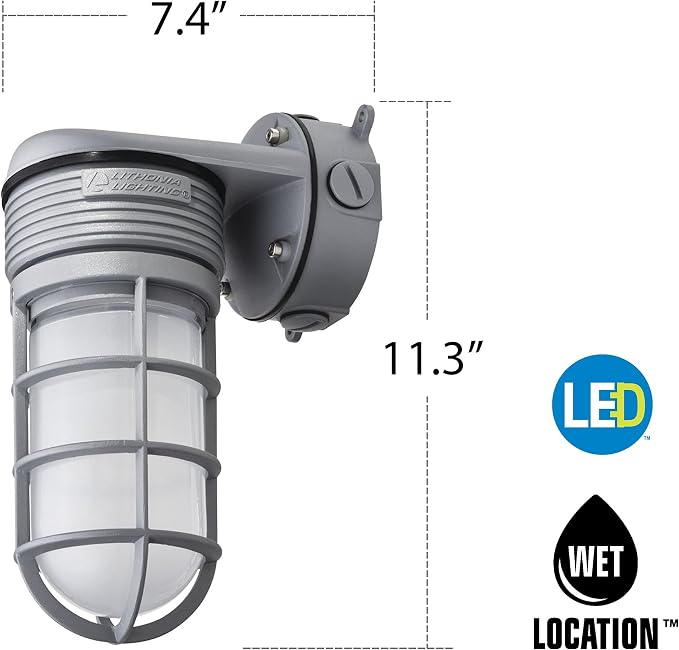 Lithonia Lighting OLVTWM M6 Wall Mount LED Vapor Tight, 600 lumens, 15 Watts - Image 3