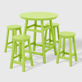 WestinTrends Malibu 5-Piece HDPE Outdoor Patio Dining Bar Bistro Table Set by WestinTrends
