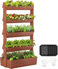Wooden Vertical Raised Garden Bed, 5 Tier Garden Planters Raised Beds by UrGROWA