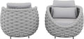 TWT Patio Sofa, All-Weather Textilene Rope Outdoor Chairs Set of 2 by TWT