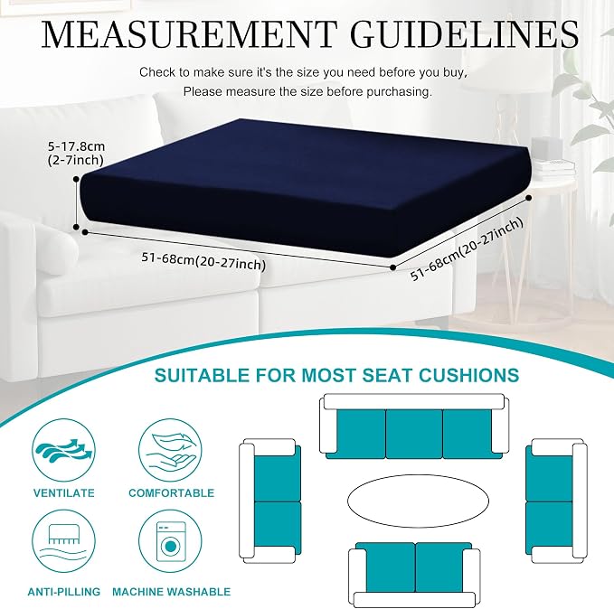 12 Pcs Stretch Patio Cushion Covers, Outdoor Couch Covers Replacement, Outdoor - Image 2
