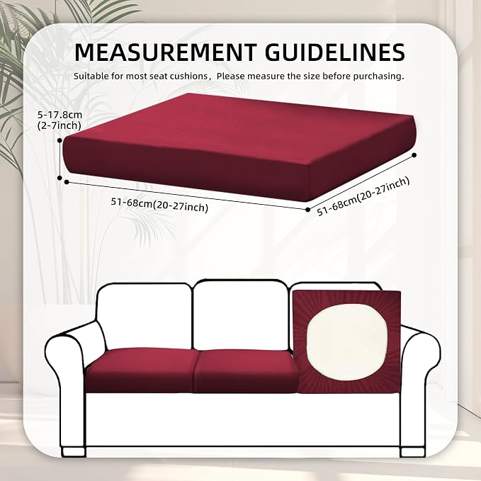 8Pcs Stretch Patio Cushion Covers, Outdoor Couch Covers Replacement, Outdoor - Image 2