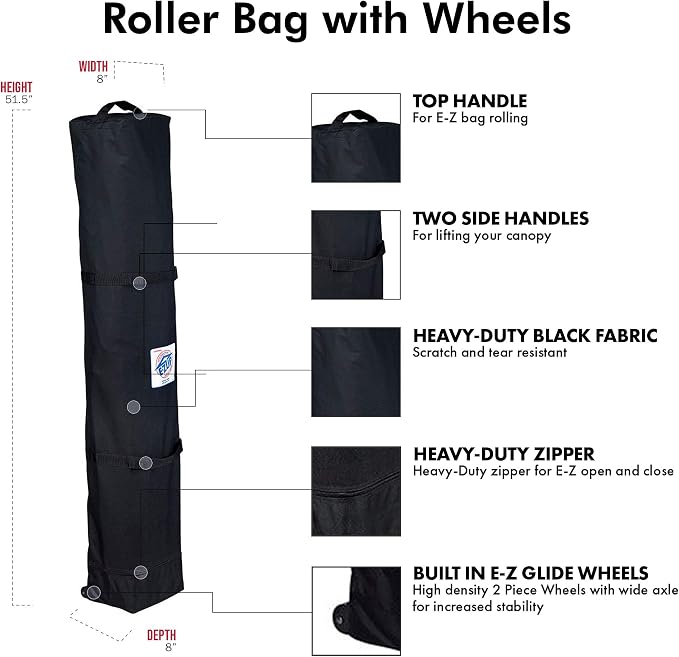 E-Z UP Sierra II Instant Pop Up Outdoor Canopy 10' x 10', Roller Bag and 4 - Image 4
