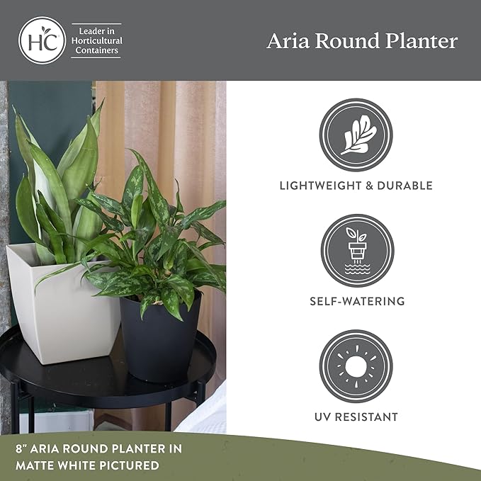 The HC Companies Aria Round Self-Watering Pot - Image 4