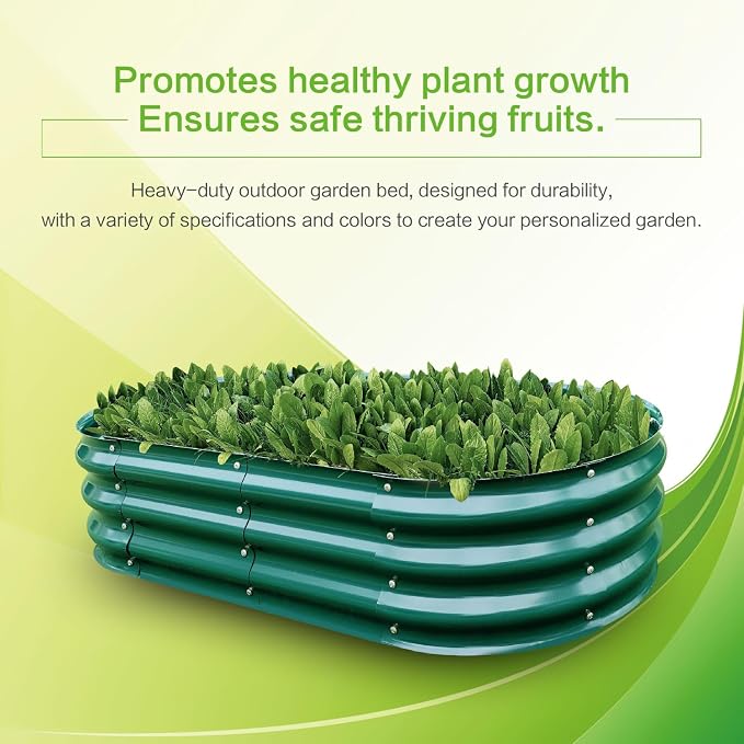 Gardmax 2 Pack Galvanized Raised Garden Bed, Lightweight Planter Boxes Outdoor - Image 6