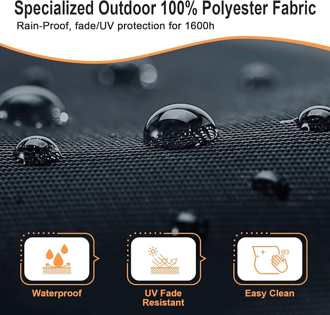 Outdoor Round daybed Cushion Cover, 4 in 1 Cushion Cover - Image 2