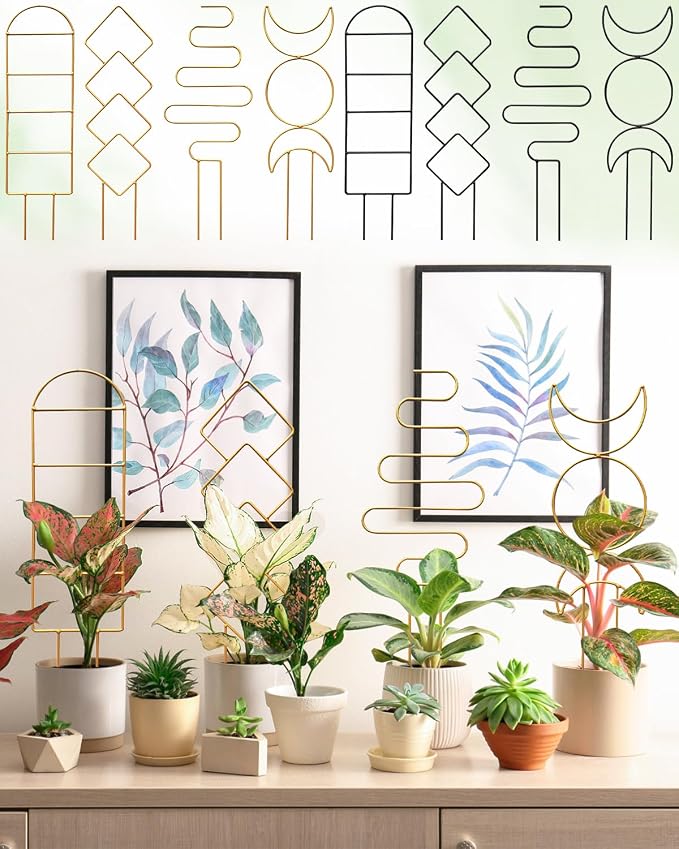 4 Pack Trellis for Climbing Plant Indoor, Small Metal Garden Trellis for Potted - Image 7