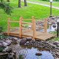 Giantex 5 FT Wooden Garden Bridge, Classic Wood Arc Footbridge by Giantex
