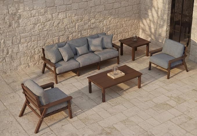 7 Piece Patio Conversation Sets, Outdoor Couch by PatioKingdom