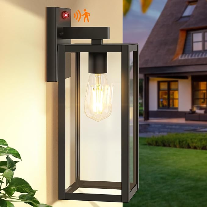 Upgraded Motion Sensor Outdoor Wall Light, Large Size Dusk to Dawn Porch Light by BringYouBrightFuture