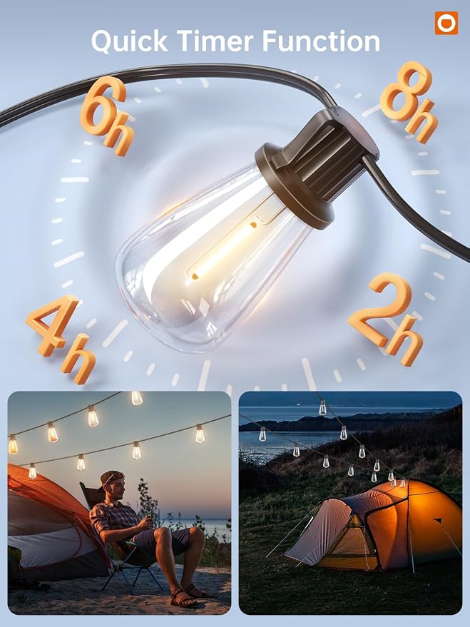 addlon 35FT Solar String Lights Outdoor, IP54 Waterproof Solar Powered - Image 5