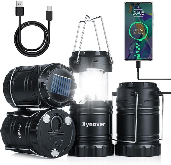 Solar Camping Lantern 4-Pack by Xynover