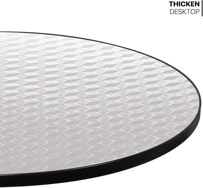 MoNiBloom Pub Round Table Silver Stripe Top - Image 6