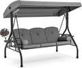 HOMREST 3 Seat Outdoor Porch Swing by HOMREST
