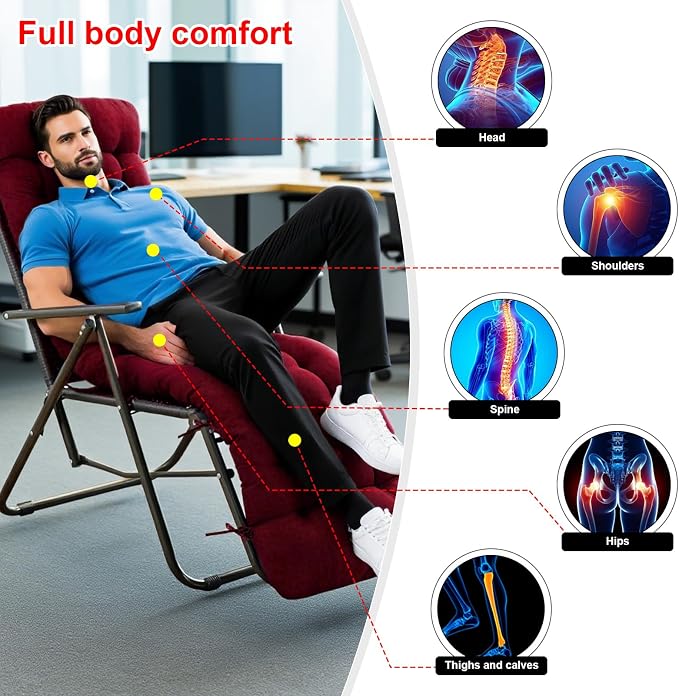 ERWUDEling Patio Lounge Chair Cushion, Waterproof Lounge Chair Cushion - Image 7