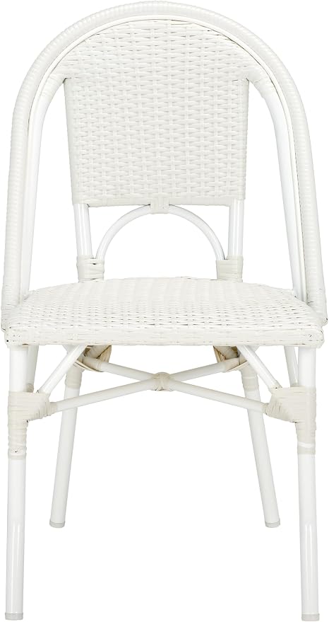 SAFAVIEH Outdoor Collection Torino White Parisian Bistro Chair Set of 2 - Image 5
