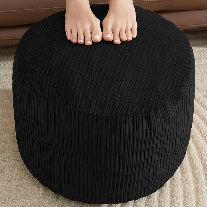 Pouf Ottoman Foot Stools with Foam Small Ottoman by WSOFRLAC