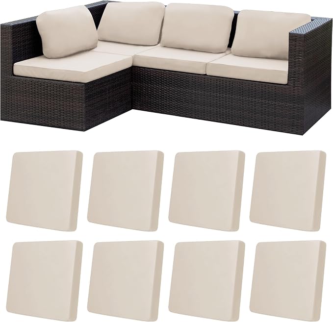 8Pcs Stretch Patio Cushion Covers, Outdoor Couch Covers Replacement, Outdoor by BIETYONE