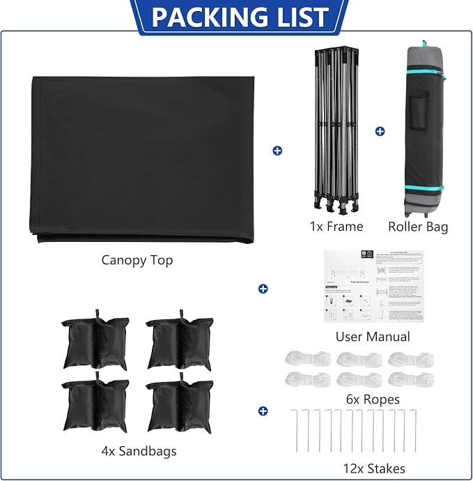 COBIZI 10x20 Pop up Canopy Tent Heavy Duty Without Sidewalls, Easy Set-up - Image 8