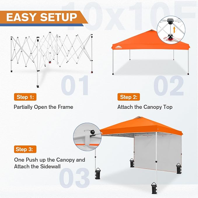 EAGLE PEAK Commercial Canopy 10x10 Pop Up Canopy Tent - Image 2