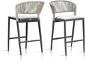 PURPLE LEAF Counter Height Bar Stool Set of 2 Patio Bar Stools Contemporary Bar by PURPLELEAF