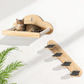 Wall Mounted Cat Hammock with 3 Climbing Steps, Pine Wood Cat Climbing Shelves by Chuiendi