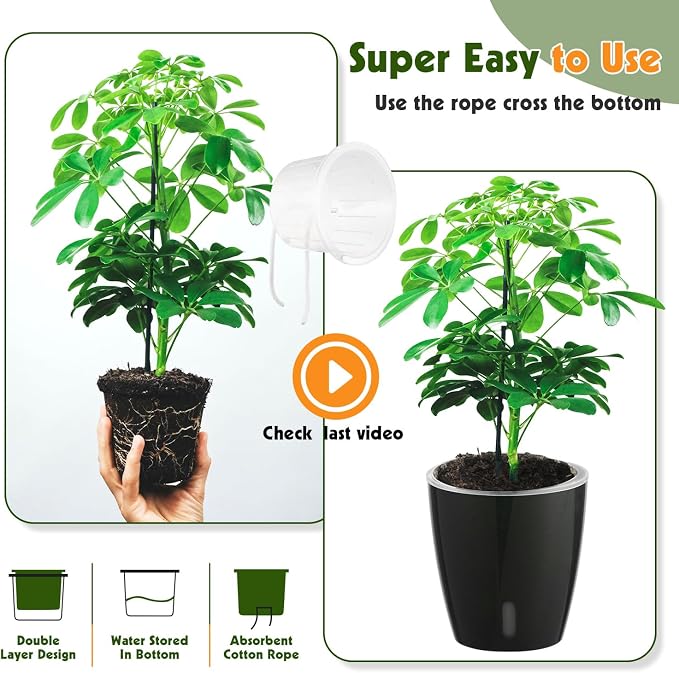 Self-Watering Pots for Indoor Plants, Small African Violet Pots - Image 6