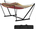 2 Person Double Hammock with Adjustable Steel Stand & Pillow, Heavy Duty by KYBOLT
