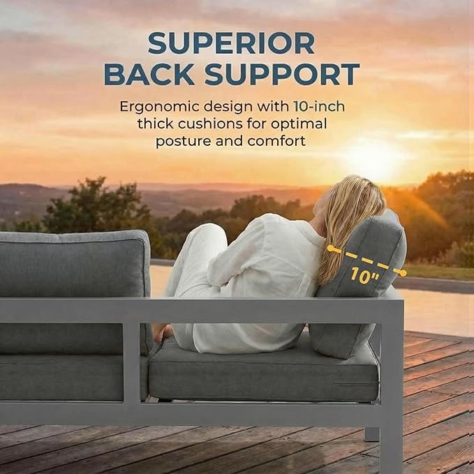 Solaste Aluminum Patio Furniture Set - Image 6