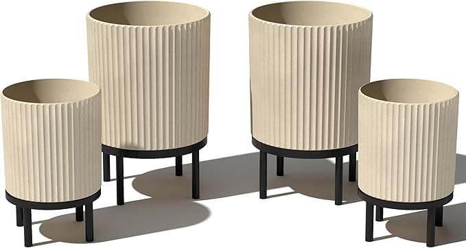 Veradek Demi Series Round Planter w/Stand by VeradekOutdoor
