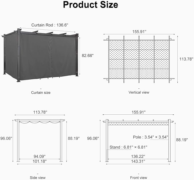 PURPLE LEAF 10' X 13' Outdoor Pergola - Image 7