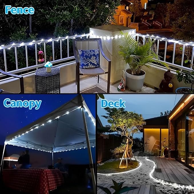 Solar Rope Lights 39FT 100LEDs, IP65 Waterproof Outdoor String Light, Palm Tree - Image 6