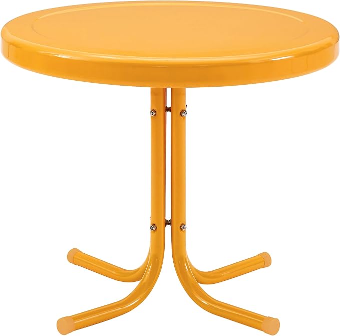 Crosley Furniture Griffith Weather Resistant Retro Metal Outdoor Side Table by CrosleyFurniture