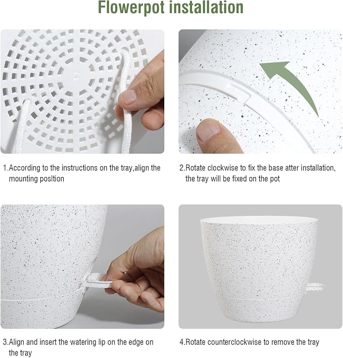 10 inch Self Watering Pots, Plant Pots - Image 5