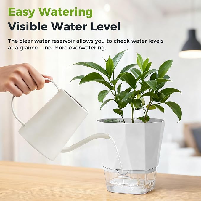 2 Pack Self Watering Pots for Plants, 8.4" Self Watering Planters Large African - Image 9