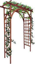 85 in Wooden Garden Arbor, Solid Fir Wood Trellis by Garvee