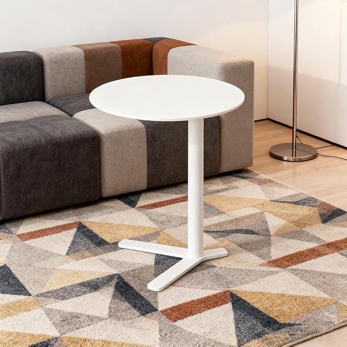 C Shaped Side Table End Coffee Tables, Unique Aesthetics Minimalist Accent - Image 5