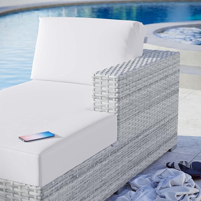 Modway EEI-4304-LGR-WHI Right Chaise, Light Gray White - Image 9