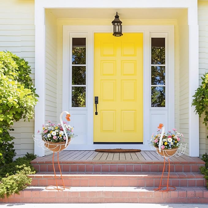 Set of 2 White Goose Outdoor Planters - Image 5