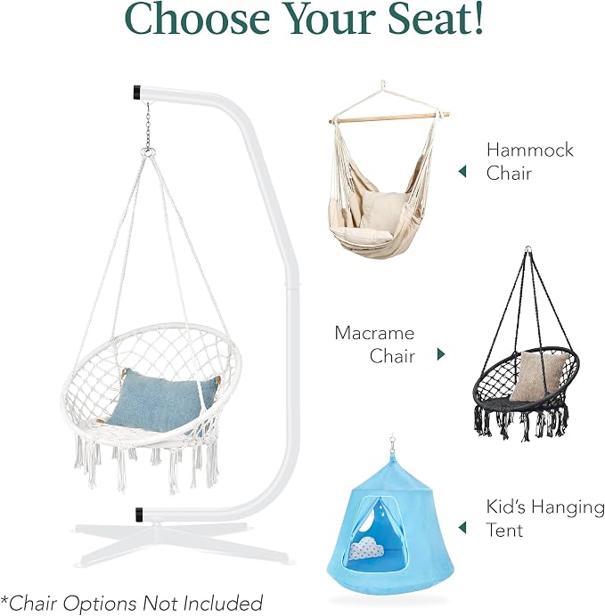 Best Choice Products Metal Hanging Hammock C-Stand - Image 6