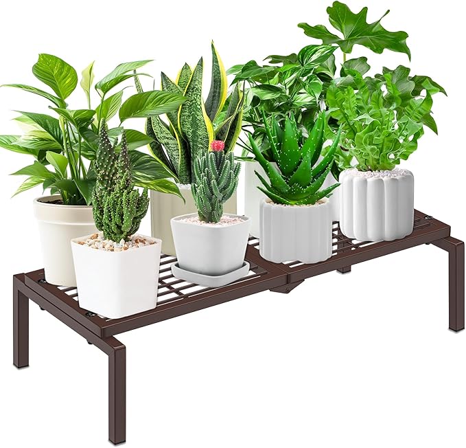 1 Tier Metal Plant Stand Indoor Outdoor, Potted Multiple Flower Pot Holder Rack by Gouisalin