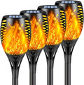 4 Pack Super Larger Size Solar Flame Torch Lights by SANJICHA