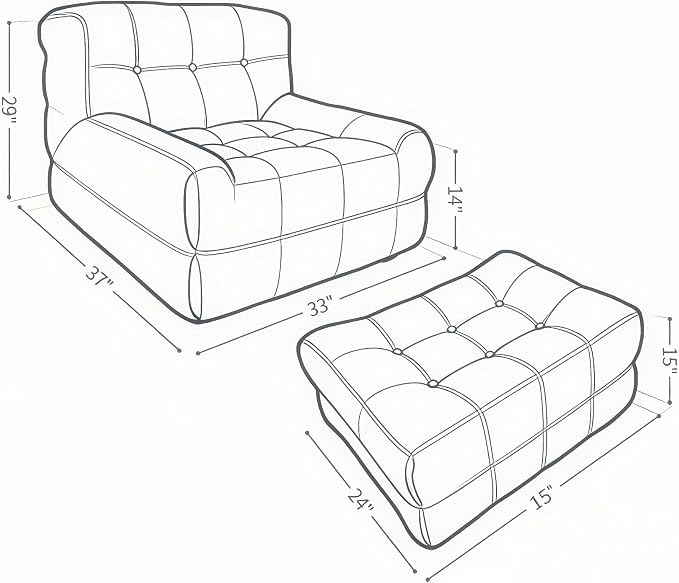 Bean Bag Chair - Memory Foam Bean Bag Chair - Image 2