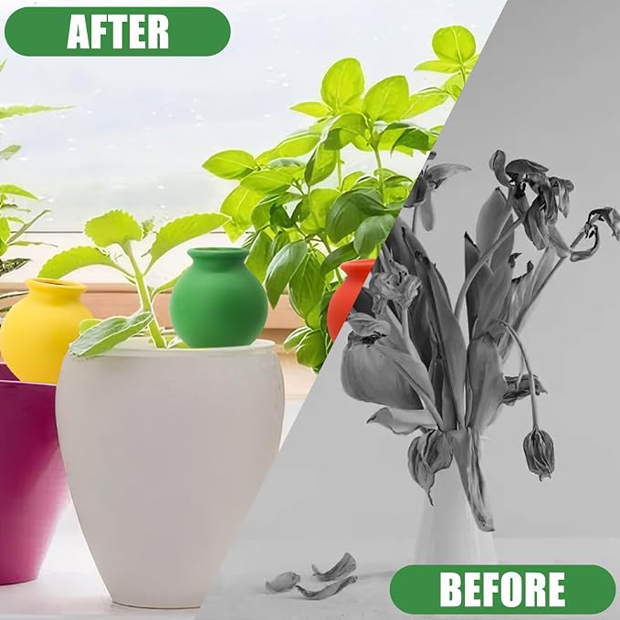 Terracotta Watering Spikes, 4 Pack Self Watering Globes, Slow Release Self - Image 5
