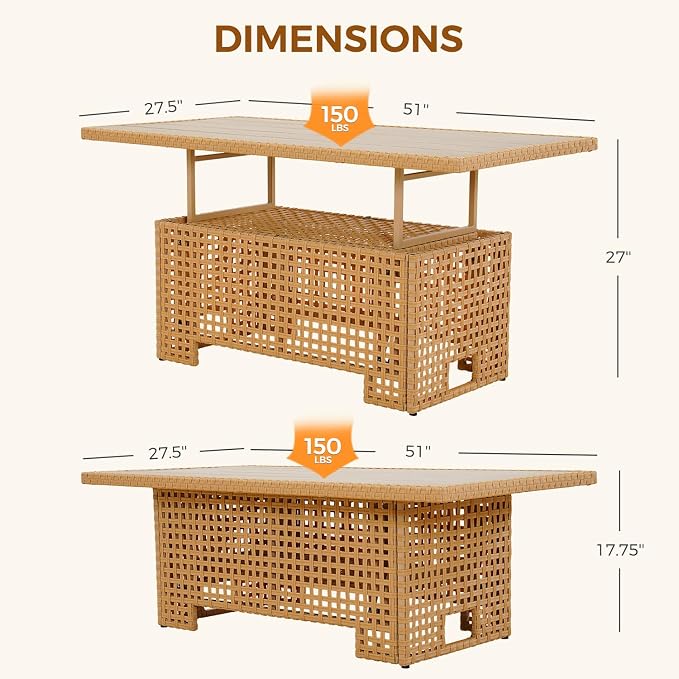 Grand patio 8-Piece Wicker Patio Furniture Set - Image 5