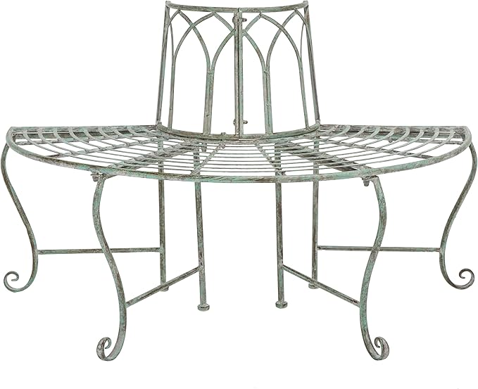 SAFAVIEH Outdoor Furniture Collection – Abia Antique Dark Green Distressed by SAFAVIEH