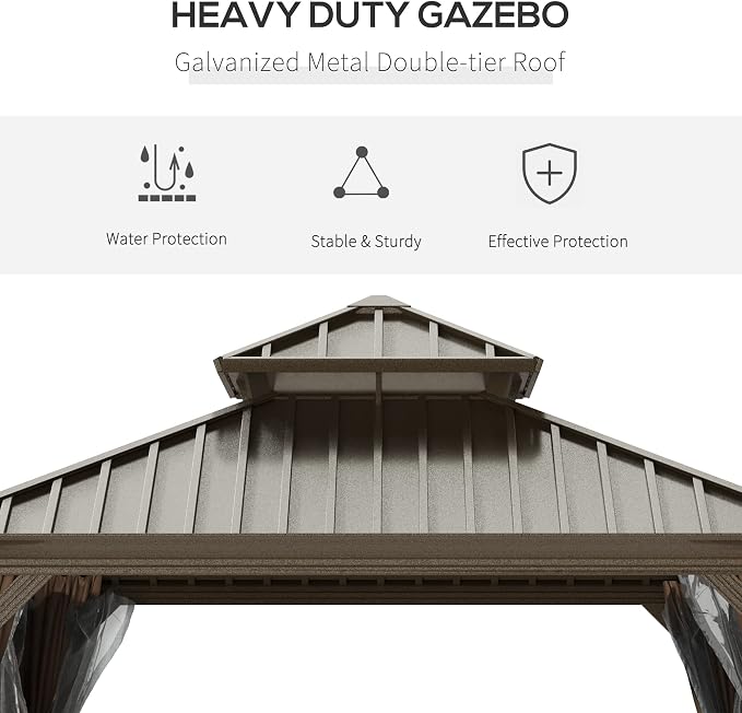 Outsunny 12' x 12' Hardtop Gazebo - Image 3