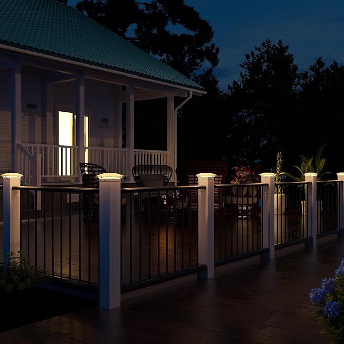 VOLISUN Solar Post Cap Light Outdoor Waterproof 4pack, Solar Fence - Image 6